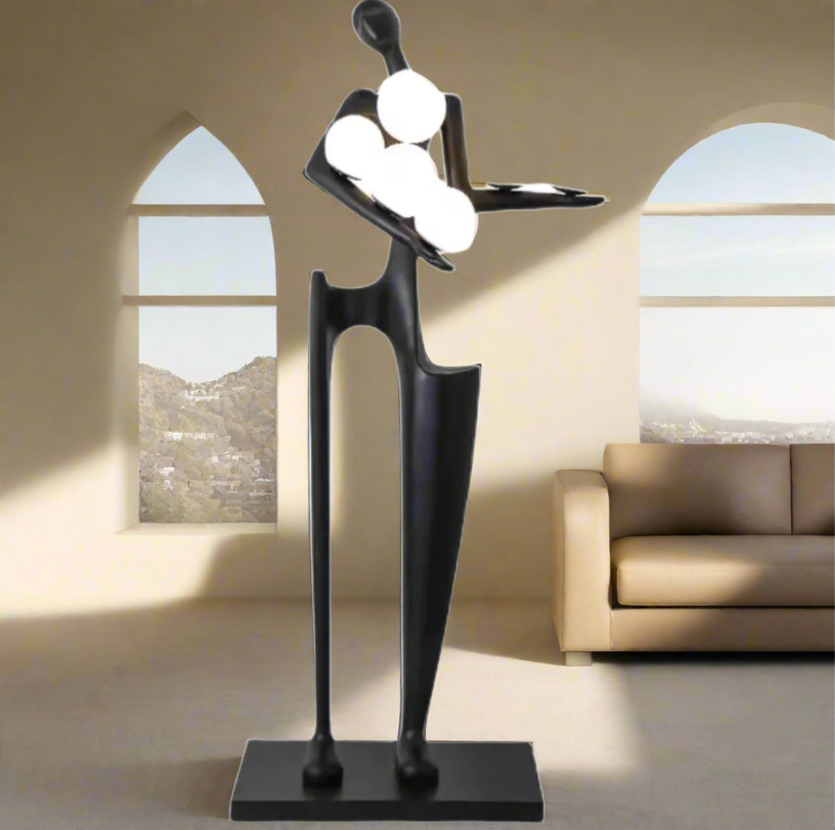 Nordic Modern figure sculpture luxury floor lamp humanoid art