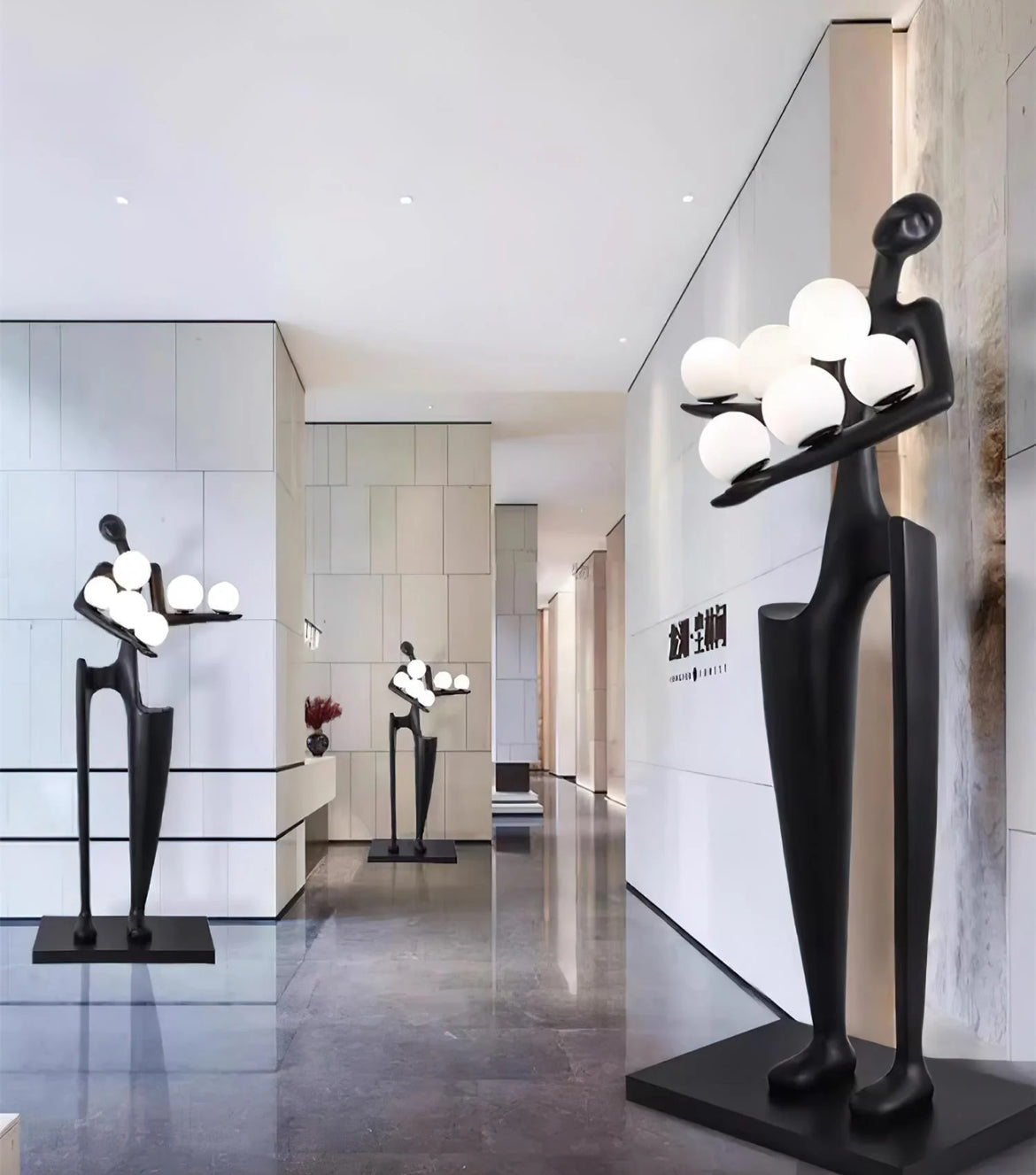 Nordic Modern figure sculpture luxury floor lamp humanoid art