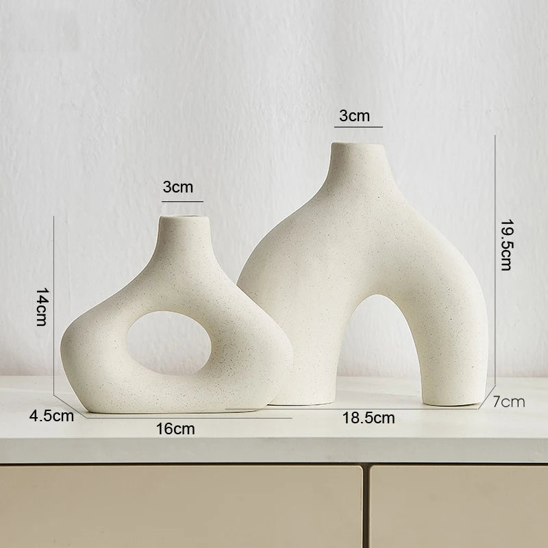 Nordic Ceramic Decorative Vase Set