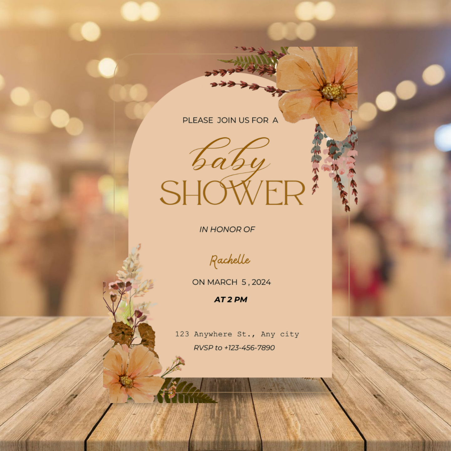 Digital Baby shower invitation template