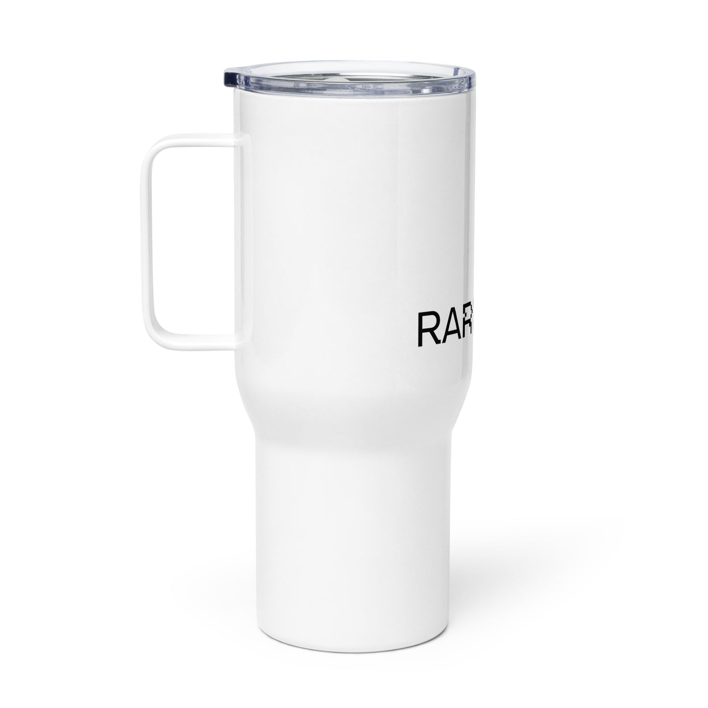 Travel mug with a handle